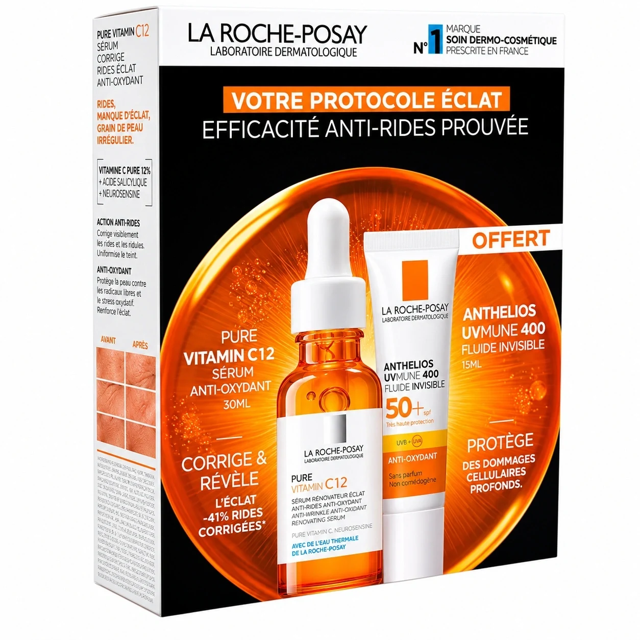 68E1E039-DD0F-4287-A992-48F56FD5BB08 (2) (1) LA ROCHE-POSAY Kit C12 Serum – 30+30ml - الصورة 1