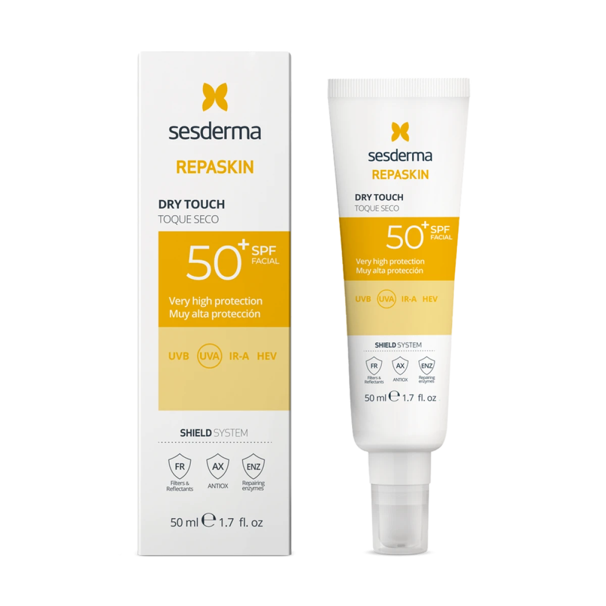 40008200-repaskin-toque-seco-spf50-2-1200x1200 Sesderma Repaskin Dry Touch Facial SPF50+ 50ML (sunscreen) - الصورة 1