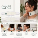 Castor Oil Neck Pack Misk wellness كمادة زيت الخروع للرقبة - الصورة 3