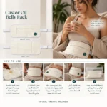 Castor Oil Abdominal Pack Misk wellness كمادة زيت الخروع للبطن - الصورة 3
